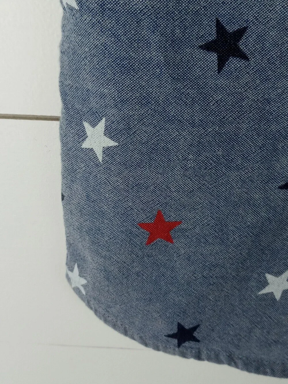 Old Navy boys size 6-12 mos chambray red white star pattern button down shirt